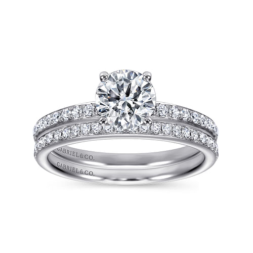 Megan - Platinum Round Diamond Engagement Ring - 0.23 ct - Shot 4