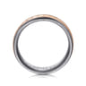 Mens Alternative 6mm Beveled Tantalum and 14K Rose Gold Band