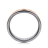 Mens Alternative 6mm Beveled Tantalum and 14K Rose Gold Band