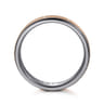 Mens Alternative 6mm Beveled Tantalum and 14K Rose Gold Band