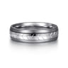 Mens Alternative 6mm Beveled Tantalum and 14K White Gold Band
