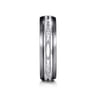 Mens Alternative 6mm Beveled Tantalum and 14K White Gold Band