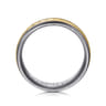 Mens Alternative 6mm Beveled Tantalum and 14K Yellow Gold Band