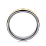 Mens Alternative 6mm Beveled Tantalum and 14K Yellow Gold Band