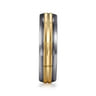 Mens Alternative 6mm Beveled Tantalum and 14K Yellow Gold Band
