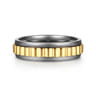 Mens Alternative 6mm Beveled Tantalum and 14K Yellow Gold Band