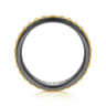 Mens Alternative 6mm Beveled Tantalum and 14K Yellow Gold Band