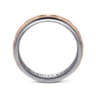 Mens Alternative 6mm Round Tantalum and 14K Rose Gold Band