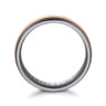 Mens Alternative 6mm Round Tantalum and 14K Rose Gold Band