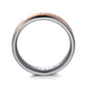 Mens Alternative 6mm Round Tantalum and 14K Rose Gold Band