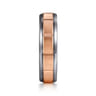 Mens Alternative 6mm Round Tantalum and 14K Rose Gold Band