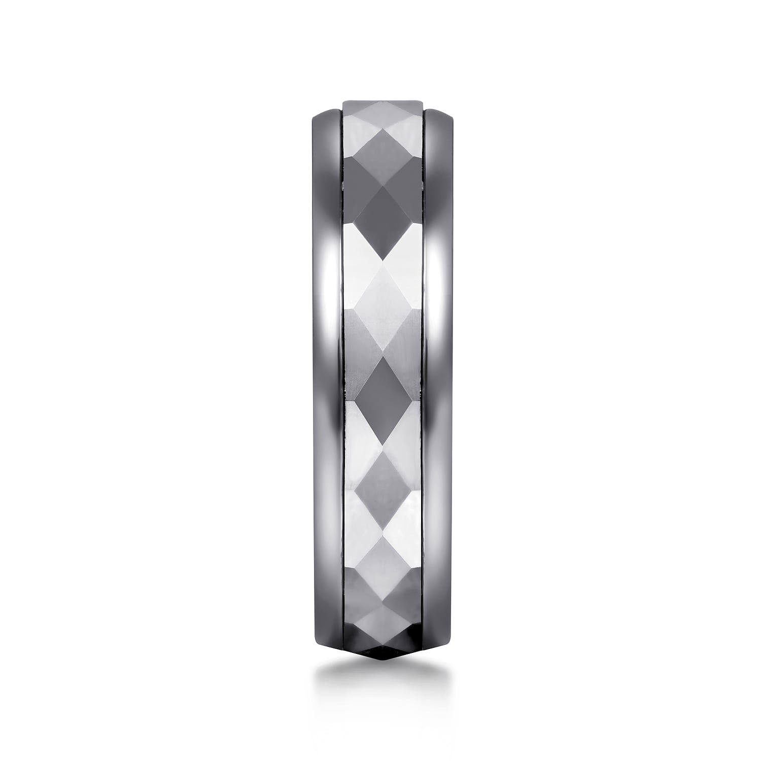 Mens Alternative 6mm Round Tantalum and 14K White Gold Band - Shot 4