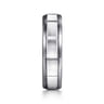 Mens Alternative 6mm Round Tantalum and 14K White Gold Band