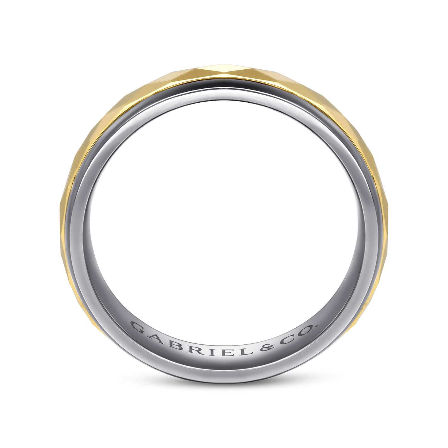 Mens Alternative 6mm Round Tantalum and 14K Yellow Gold Band - Shot 2