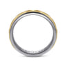 Mens Alternative 6mm Round Tantalum and 14K Yellow Gold Band
