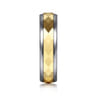 Mens Alternative 6mm Round Tantalum and 14K Yellow Gold Band