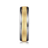 Mens Alternative 6mm Round Tantalum and 14K Yellow Gold Band