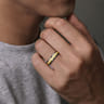 Mens Alternative 6mm Round Tantalum and 14K Yellow Gold Band