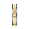 Mens Alternative 6mm Round Tantalum and 14K Yellow Gold Band