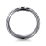 Mens Alternative 8mm Beveled Tantalum and 14K White Gold Band