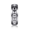 Mens Alternative 8mm Beveled Tantalum and 14K White Gold Band
