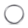 Mens Alternative 8mm Beveled Tantalum and 14K White Gold Band