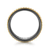 Mens Alternative 8mm Beveled Tantalum and 14K Yellow Gold Band