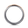 Mens Alternative 8mm Round Tantalum and 14K Rose Gold Band