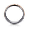 Mens Alternative 8mm Round Tantalum and 14K Rose Gold Band