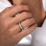 Mens Alternative 8mm Round Tantalum and 14K Rose Gold Band