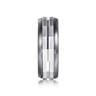 Mens Alternative 8mm Round Tantalum and 14K White Gold Band