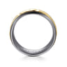 Mens Alternative 8mm Round Tantalum and 14K Yellow Gold Band