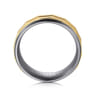 Mens Alternative 8mm Round Tantalum and 14K Yellow Gold Band