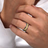 Mens Alternative 8mm Round Tantalum and 14K Yellow Gold Band