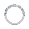 Straight Wedding Ring in 14k White Gold with Baguette Natural Diamond at Gabriel & Co.