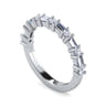 Straight Wedding Ring in 14k White Gold with Baguette Natural Diamond at Gabriel & Co.