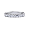 Straight Wedding Ring in 14k White Gold with Baguette Natural Diamond at Gabriel & Co.
