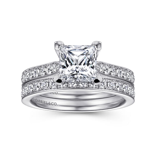 Merritt - Platinum Princess Cut Diamond Engagement Ring - 0.3 ct - Shot 4