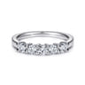 Straight Wedding Ring in 14k White Gold with Round Natural Diamond at Gabriel & Co.