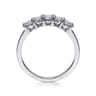 Straight Wedding Ring in 14k White Gold with Round Natural Diamond at Gabriel & Co.
