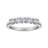 Straight Wedding Ring in 14k White Gold with Round Natural Diamond at Gabriel & Co.