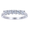 Straight Wedding Ring in 14k White Gold with Round Natural Diamond at Gabriel & Co.