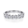 Straight Wedding Ring in 14k White Gold with Round Natural Diamond at Gabriel & Co.