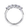 Straight Wedding Ring in 14k White Gold with Round Natural Diamond at Gabriel & Co.