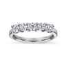 Straight Wedding Ring in 14k White Gold with Round Natural Diamond at Gabriel & Co.