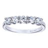 Straight Wedding Ring in 14k White Gold with Round Natural Diamond at Gabriel & Co.