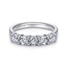 Fancy Wedding Ring in 14k White Gold with Round Natural Diamond at Gabriel & Co.