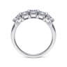 Fancy Wedding Ring in 14k White Gold with Round Natural Diamond at Gabriel & Co.