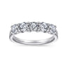 Fancy Wedding Ring in 14k White Gold with Round Natural Diamond at Gabriel & Co.
