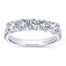 Fancy Wedding Ring in 14k White Gold with Round Natural Diamond at Gabriel & Co.
